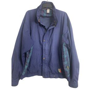 Vintage‎ Sunice Gore-Tex Plaid Windbreaker Size XL Navy Blue